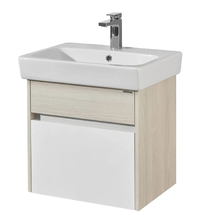 Тумба с раковиной Акватон Верди Pro 60 см подвесная белый, ясень фабрик, 1A2067K1VDAV0