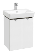 Тумба под раковину Акватон Скай PRO 55 см напольная, белый глянцевый, 1A238101SY010