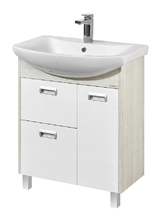 Тумба под раковину Акватон Бекка PRO 70 см напольная, белый, дуб сомерсет, 1A208701BAC20