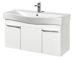 Тумба под раковину Акватон Беверли 100 см, подвесная, белый, 1A236701BV010