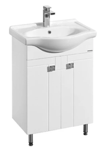 Тумба под раковину Акватон Фиджи 60 см подвесная/напольная, белый, 1A179601FG010