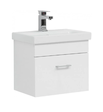 Тумба под раковину Aquanet Нота 50 см подвесная, 1 ящик, белый глянцевый, 246955