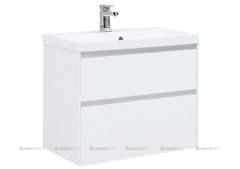 Тумба под раковину Aquanet Гласс 80 00238361, цвет белый