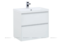 Тумба под раковину Aquanet Гласс 70 00206700, цвет белый