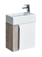 Тумба с раковиной Акватон Вита, 1A2214K1VTD70, 45 х 45 см, цвет фасада - белый/ясень шимо