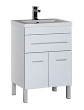 Тумба под раковину Aquanet Верона 58 напольная (2 дверцы, 1 ящик) 00182507, цвет белый