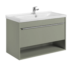 Тумба под раковину Aquaton Хоуп 1A287401HP9D0, 100 см, подвесная, цвет хаки