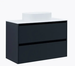 Тумба под раковину Allen Brau Activity 1.34006.AM, 100 см, подвесная, антрацит матовый/черный браш