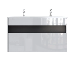 Тумба с раковиной Am.Pm Func M8F-FUX1201WG-WPC1200WM, 120 см, подвесная/напольная, белая