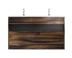 Тумба с раковиной Am.Pm Func M8FFUX1201OF-WPC1200WM, 120 см, подвесная/напольная, темное дерево