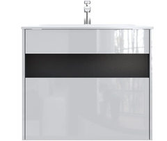 Тумба с раковиной Am.Pm Func M8F-FUX0801WG-WPC0800WM, 80 см, подвесная/напольная, белая