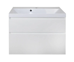 Тумба с раковиной Azario Velluto CS00088603, 80 см, подвесная, белая матовая