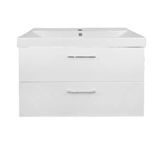 Тумба с раковиной Azario Ника CS00091369, 80 см, подвесная, белая