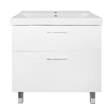 Тумба с раковиной Azario Ника Н CS00091370, 80 см, напольная, белая