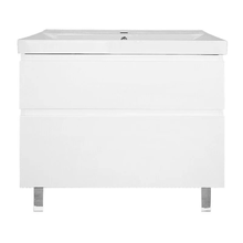 Тумба с раковиной Azario Мила Н CS00091366, 80 см, напольная, белая матовая