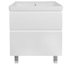 Тумба с раковиной Azario Мила Н CS00085830, 60 см, напольная, белая матовая