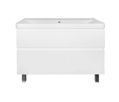 Тумба с раковиной Azario Мила Н CS00089954, 100 см, напольная, белая матовая