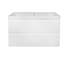 Тумба с раковиной Azario Мила CS00089921, 100 см, подвесная, белая матовая