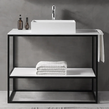 Тумба под раковину Abber Stein AS2631, 100 см, напольная, цвет белый матовый