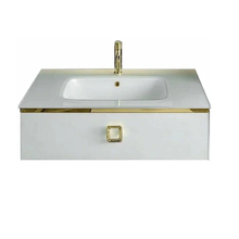 Тумба под раковину Armadi Art Lucido 770-080-W, 81 см, подвесная, цвет жемчужный белый