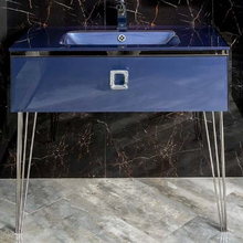 Тумба под раковину Armadi Art Lucido 770-100-BL, 100 см, подвесная, цвет синий