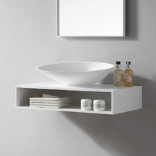 Тумба под раковину Abber Stein AS1612, 80 см, подвесная, цвет белый матовый