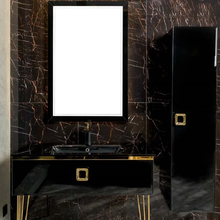 Тумба под раковину Armadi Art Lucido 770-080-B, 81 см, подвесная, цвет черный