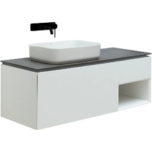 Тумба под раковину Allen Brau Infinity 1.21006.WM/1.21008.WM, 120 см, подвесная, левая/правая, белый матовый