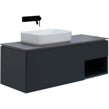 Тумба под раковину Allen Brau Infinity 1.21006.AM/1.21008.AM, 120 см, подвесная, левая/правая, антрацит матовый