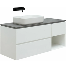 Тумба под раковину Allen Brau Infinity 1.21005.WM/1.21007.WM, 120 см, подвесная, левая/правая, белый матовый