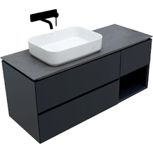 Тумба под раковину Allen Brau Infinity 1.21005.AM/1.21007.AM, 120 см, подвесная, левая/правая, антрацит матовый