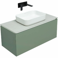 Тумба под раковину Allen Brau Infinity 1.21004.CGM, 100 см, подвесная, олива матовый