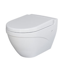 Подвесной унитаз Ambassador Nord 133T20001-132T20001, безободковый, с сиденьем микролифт, цвет белый глянцевый