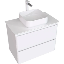 Тумба под раковину Aquanet Эмбер 330467, 80 см, подвесная, цвет белый матовый