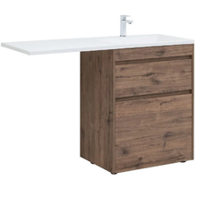 Тумба под раковину Aquanet Токио 333652, 68 см, напольная, 2 ящика, цвет дуб веллингтон