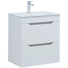 Тумба под раковину Aquanet Практика 330457, 60 см, 2 ящика, цвет белый матовый