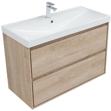 Тумба под раковину Aquanet Милан 336385, 100 см, цвет дуб светлый