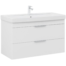 Тумба под раковину Aquanet Ирис New 339280, 100 см, подвесная, цвет белый