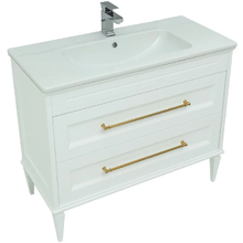 Тумба под раковину Aquanet Бостон 243781, 100 см, подвесная, цвет белый матовый