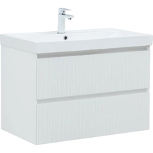 Тумба под раковину Aquanet Альтера 337156, 80 см, подвесная, цвет белый матовый