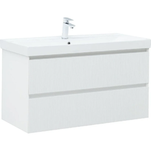 Тумба под раковину Aquanet Альтера 337157, 100 см, подвесная, цвет белый матовый