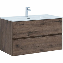 Тумба под раковину Aquanet Алвита New 334187, 90 см, цвет дуб веллингтон табак