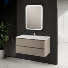 Тумба под раковину Aquame S4 AQM900410BR, 100 см, подвесная, цвет бежевый