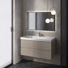 Тумба под раковину Aquame S1 AQM900110BG, 100 см, подвесная, цвет бежевый