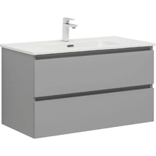 Тумба под раковину Aquanet Вега 2.0, 337962, 90 см, подвесная, мисти грин soft touch