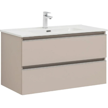 Тумба под раковину Aquanet Вега 2.0, 337944, 90 см, подвесная, бежевый soft touch