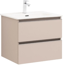 Тумба под раковину Aquanet Вега 2.0, 337941, 60 см, подвесная, бежевый soft touch