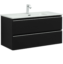 Тумба под раковину Aquanet Вега 2.0, 337951, 100 см, подвесная, черный soft touch