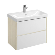 Тумба с раковиной Акватон Сканди, 1A2830K0SDB20, 80 см, подвесная, цвет белый/дуб верона