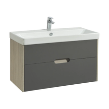 Тумба с раковиной Акватон Оливия, 1A2544K0OLUG0, 90 см, подвесная, цвет грей/дуб ойстер